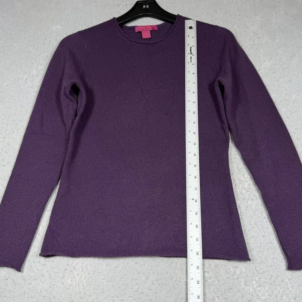 Cashmere Cache Women’s SZ S Purple 100% Cashmere Casual Soft Knit Pull Over